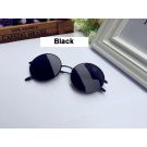 Adult Round Retro Sunglasses - Black Wire Frame Hippie 60s 70s 80s Accessory - alternate view