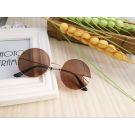 Adult Round Frame Sunglasses - Rose Gold Retro 80s Hippie Glasses