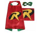 Kids Red Superhero Cape and Mask Set with R Logo - 70cm - alternate view