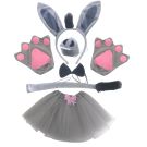 tt1173 6 Pcs Donkey Tails Ears and Gloves Costume Accessory