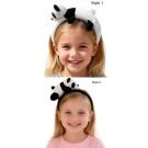 Kids and Adults Panda Headband with 3D plush figure draped across padded band