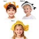 kids ocean fish headband - 3d plush sea creature hat with fins - alternate view