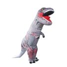 Adult Inflatable Grey T-Rex Dinosaur Costume with Blood Splatter - alternate view 2