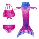 Girls Mermaid Swimsuit 3-Piece Set with Swimmable Tail & Monofin - alternate view