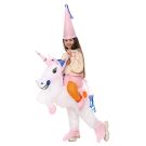 Kids Inflatable Unicorn Ride-On Costume - Girls Fantasy Carry-Me Suit - alternate view