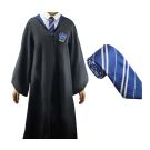 Kids Wizard Robe Costume with Tie - Blue House Student Cloak - alternate view 7