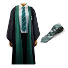 Kids Wizard School Robe - Green & Silver House Costume with Tie - alternate view 8