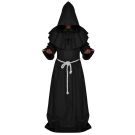 Medieval Friar Robe Costume - Hooded Monk Outfit with Cross - alternate view