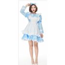Adult Alice Storybook Costume Dress with Apron and Headband