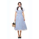 Adult Kansas Farm Girl Costume - Blue Gingham Dress with White Blouse - alternate view 2