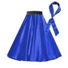 Girls Blue Rock and Roll Skirt with Scarf - 1950s Costume Set - alternate view