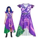Kids Dragon Villain Princess Costume - Purple Fantasy Dress with Scales - alternate view 6