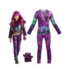 Kids Magical Heirs purple dragon heir costume purple dragon scale jumpsuit with printed moto jacket