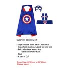 Kids patriotic superhero accessory set with blue cape and star shield emblem