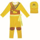 Kids Block Ninja Hero Costume Yellow Ninja Warrior Suit with Mask - alternate view