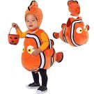 Orange tropical fish costume with hooded headpiece for toddlers