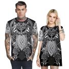 Adult Viking warrior t-shirt with 3D sublimation raven and Norse knotwork print