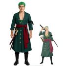 Adult Anime Swordsman Costume - Green Coat Pirate Hunter Outfit