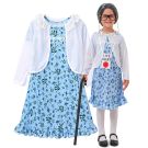 Blue Grandma Old Lady 100 days of school Costume tt3396