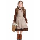 Aimeiar Girls Pioneer Costume – Colonial Prairie Dress with Apron & Scarf