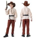 Kids Wild West Cowboy Costume Set with Hat and Toy Gun - alternate view 7