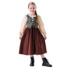 Little house on prairie dress costume back view showing full skirt and zip closure