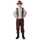 Kids Pioneer Farm Boy Costume with Hat and Vest - alternate view 3