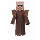 Back view of block builder costume showing structured sleeve shape and center seam