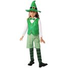 Kids Leprechaun Costume Set with Hat Bow Tie Vest and Striped Stockings - alternate view