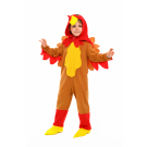 Kids Turkey Costume Jumpsuit with Feathered Wings and Headpiece - alternate view