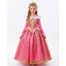 Girls Pink Princess Costume Dress with Crown & Wand - alternate view