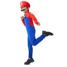 Kids Video Game Plumber Costume Red and Blue Jumpsuit with Hat - alternate view 2