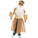 Kids Poseidon Greek God Costume with Crown and Beard - alternate view
