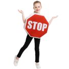 Kids stop sign tunic costume with red octagonal shape and white lettering