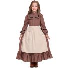 Girls Pioneer Prairie Dress Costume Apron