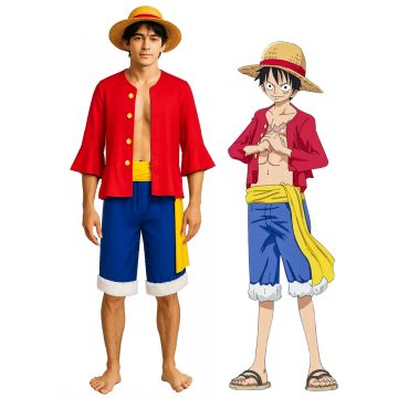 Anime ONE PIECE Monkey D. Luffy Costume tt3316
