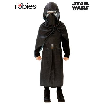 Kids Kylo Ren Star Wars costume with hooded robe and chrome mask