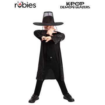 Kids K-Pop Demon Hunters Jinu Costume - Black Robe with Hat