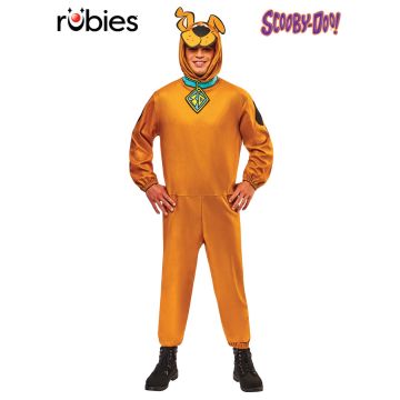 Adult Scooby-Doo Costume Jumpsuit with Hood and Tail