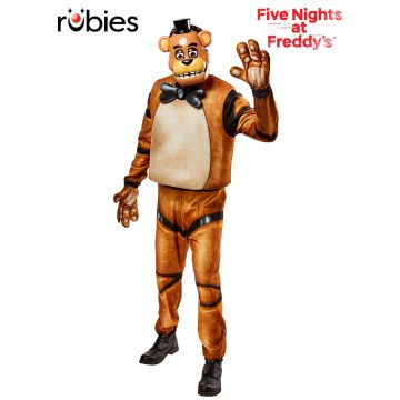 Adult Freddy Fazbear Deluxe Costume - Five Nights At Freddy's FNAF Jumpsuit with Mask
