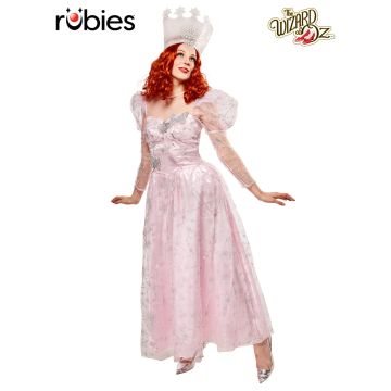 Adult Glinda the Good Witch Deluxe Costume - Wizard of Oz Pink Ball Gown with Crown
