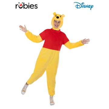Adult Winnie the Pooh Costume - Disney Licensed Plush Onesie Jumpsuit