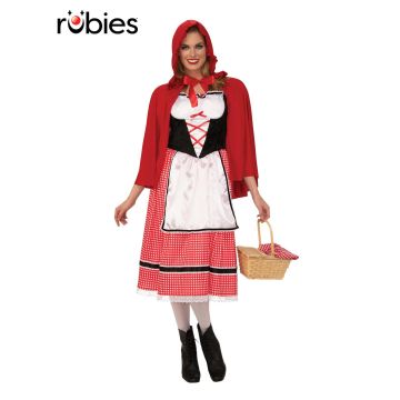 Ladies Little Red Riding Hood Costume - Storybook Dress with Hooded Cape