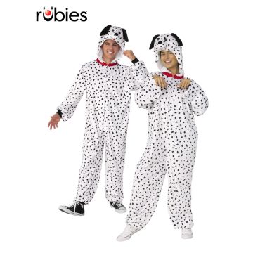 Adult Dalmatian Onesie Costume with Hood and Tail
