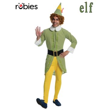 Adult Buddy the Elf Costume - Christmas Movie Outfit with Hat & Belt