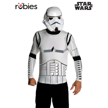 Adult Stormtrooper Costume Top and Mask - Star Wars First Order Licensed Set