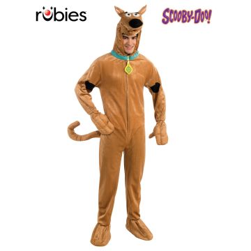Adult Scooby-Doo Costume Jumpsuit with Hood, Paws and Tail
