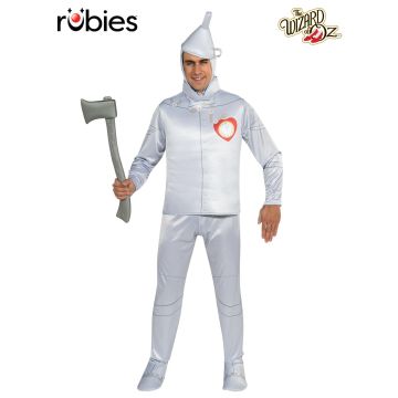 Adult Tin Man Costume - Wizard of Oz Metallic Silver Suit with Funnel Hat