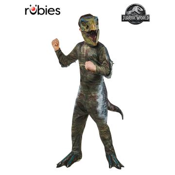 Kids Jurassic World Therizinosaurus dinosaur costume with molded mask and digital scale print