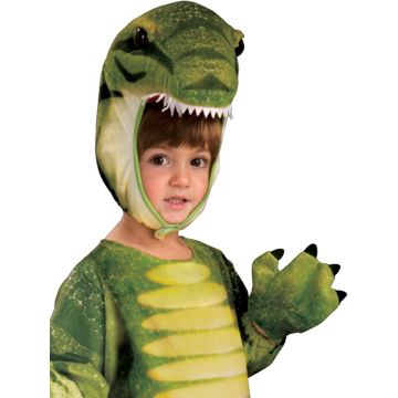 Kids Dinosaur Costume - Green T-Rex Plush Jumpsuit with 3D Head